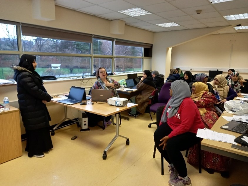 Group of women in a classroom